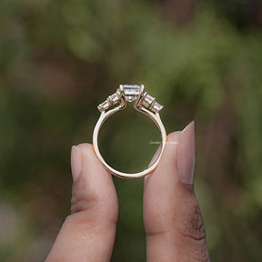 Asscher Cut Lab Diamond Five Stone Ring
