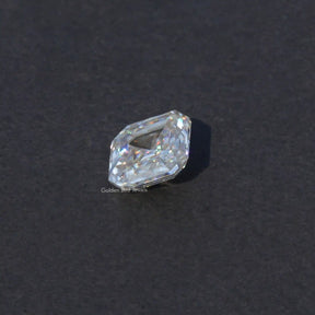 Cross View of 3 Carat Colorless Asscher Cut Loose Stone 