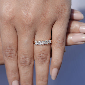 Asscher Cut Moissanite Engagement Ring 