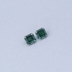 Detailed View Of Asscher Cut Lab Loose moissanite in Unique Pattern 