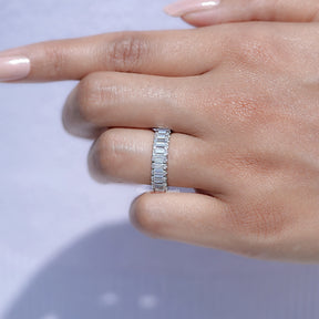 Baguette Cut Lab Diamond Full Eternity Band