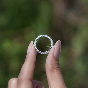 Baguette Cut Lab Diamond Full Eternity Band