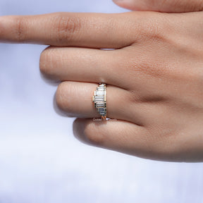 Baguette Cut Lab Diamond Seven Stone Ring