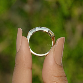 Baguette Cut Moissanite Three Stone Ring