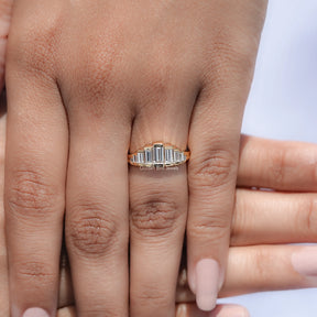 Baguette Cut Lab Diamond Seven Stone Ring
