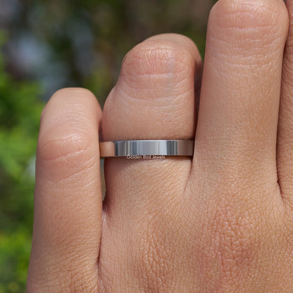 Black Moissanite Round Cut Diamond Channel Set Band