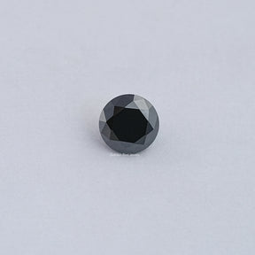 View Of Black Round Cut Moissanite Loose Stone 