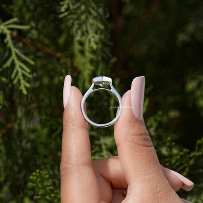 Heart Shape Moissanite Diamond Bezel Promise Ring