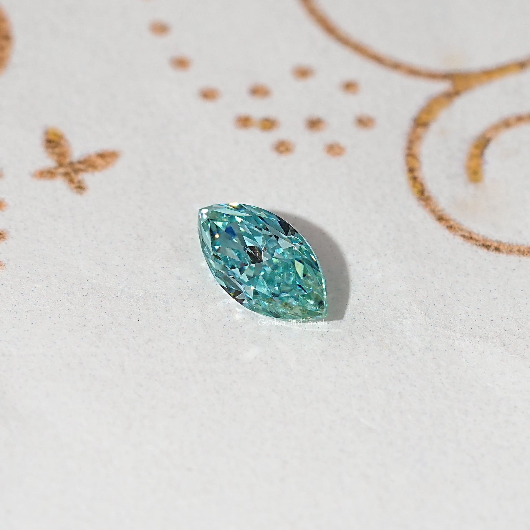 Blue Marquise Cut Moissanite Loose Stone