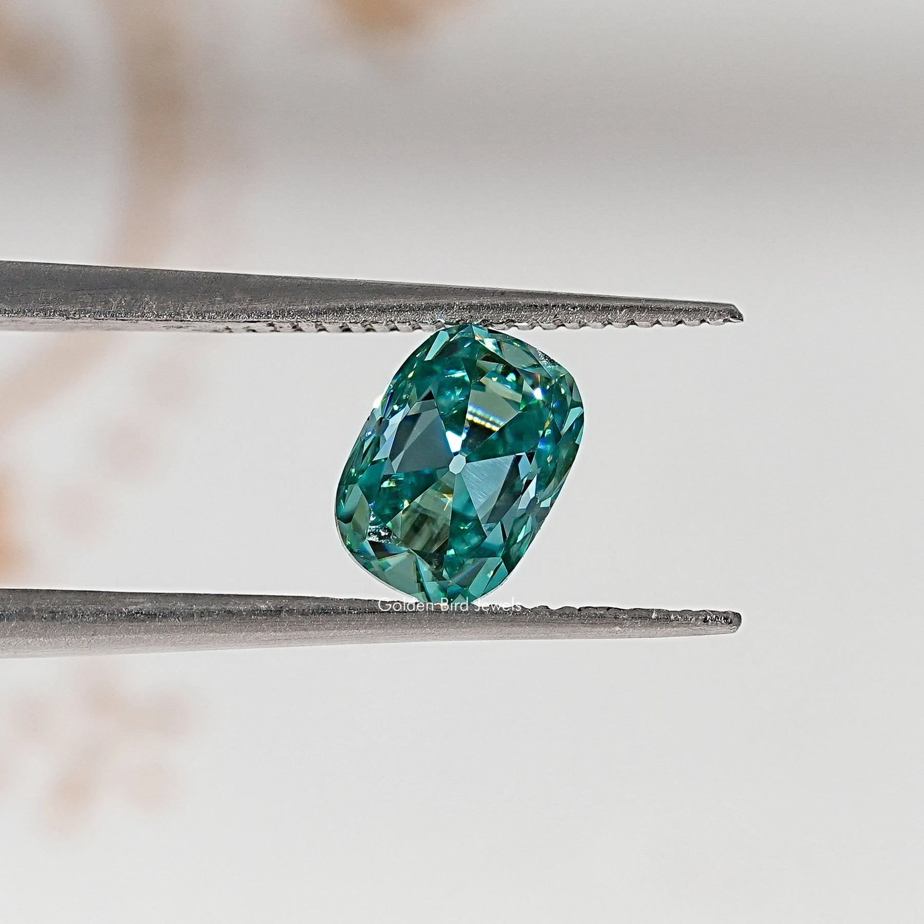 Blue Old Mine Cushion Loose Moissanite