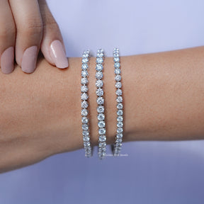 Round Shaped CVD Diamond Bridal Bracelet