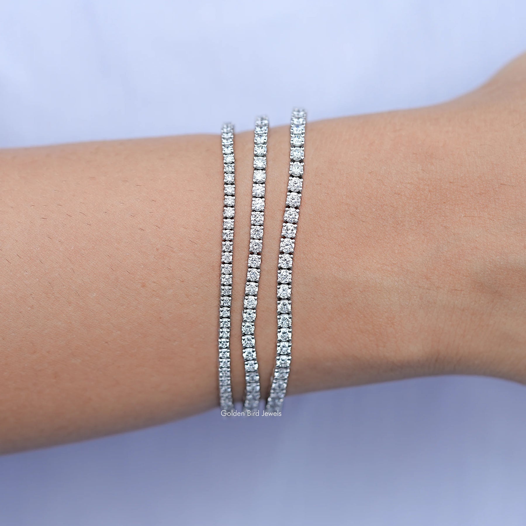 Round Cut Lab Grown Diamond Tennis Bracelet