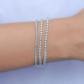 Round Cut Lab Grown Diamond Tennis Bracelet