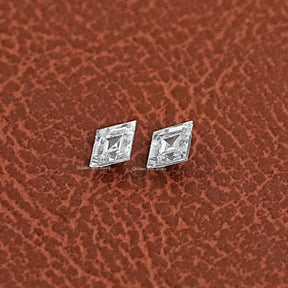 Cross View Of Carre Cut Lab Grown Diamond Matching Pair