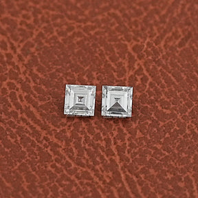 Pair Of Lab Grown Carre Cut Diamonds