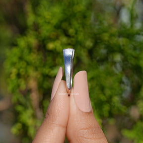 Champagne Criss Cut Moissanite Solitaire Ring