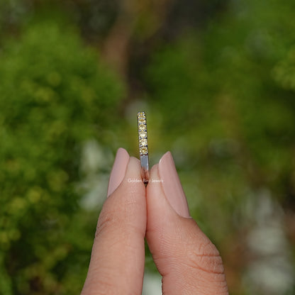 Citrine Yellow Round November Birthstone Band