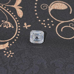 Front View Of Old Mine Asscher Cut Loose Moissanite