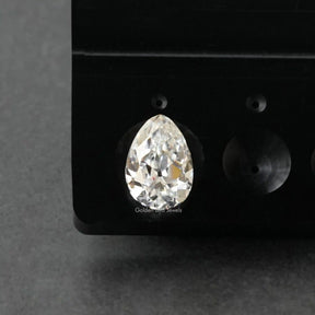 Top view of Colorless Pear Shaped Loose Moissanite