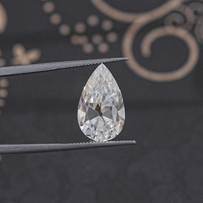 Old Mine Pear Cut Loose Moissanite