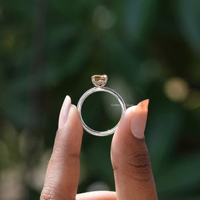 Criss Cut Moissanite Accent Stone Wedding Ring