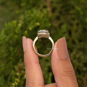Vintage Old Mine Cushion Cut Bezel Set Engagement Ring