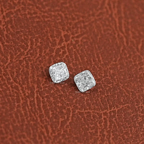 Front View Of Lab Grown Cushion Cut Diamond Matching Pair For Custom Jewelry