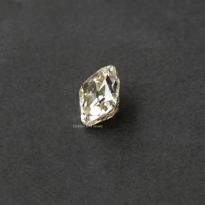 Cross view of Old Mine cushion cut loose moissanite 