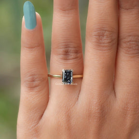 Moissanite Engagement Ring in Radiant Moissanite
