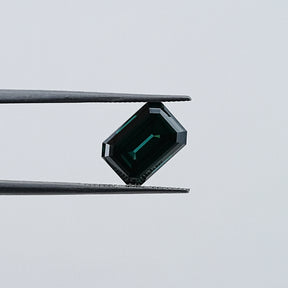 Dark Green Old Mine Emerald Cut Loose Moissanite