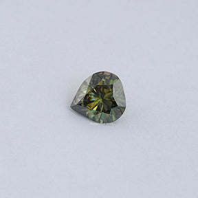 View Of  Green  Pear Loose Moissanite 