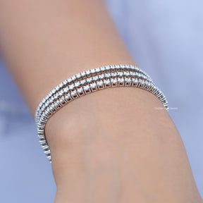Round Cut Lab Grown Diamond Tennis Bracelet