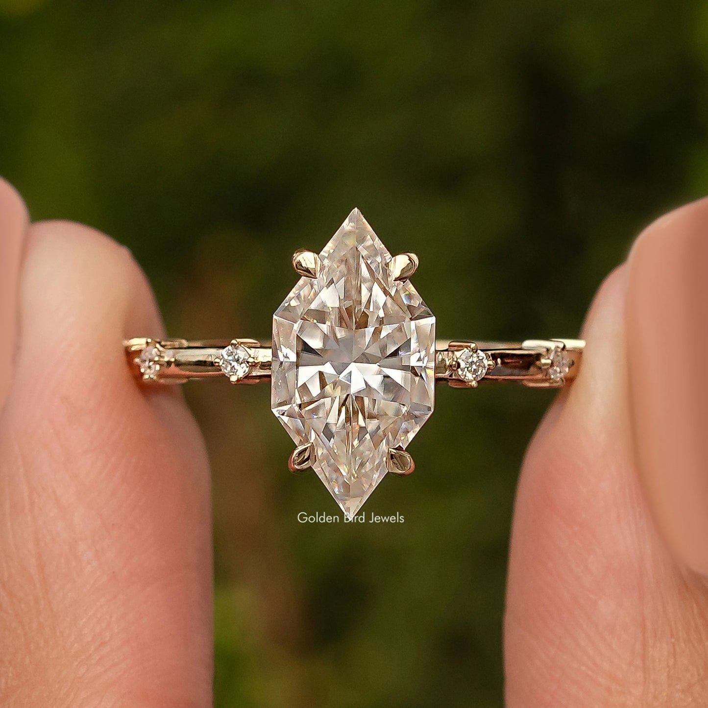 Dutch Marquise Cut Distance Moissanite Ring