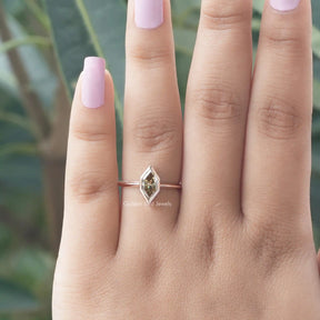 View of Dutch Marquise Cut Engagement Ring In Yellow Gold