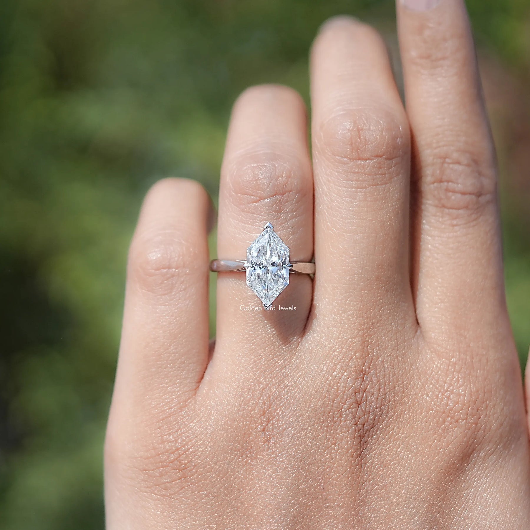 Dutch Marquise Cut Lab Diamond Solitaire Ring