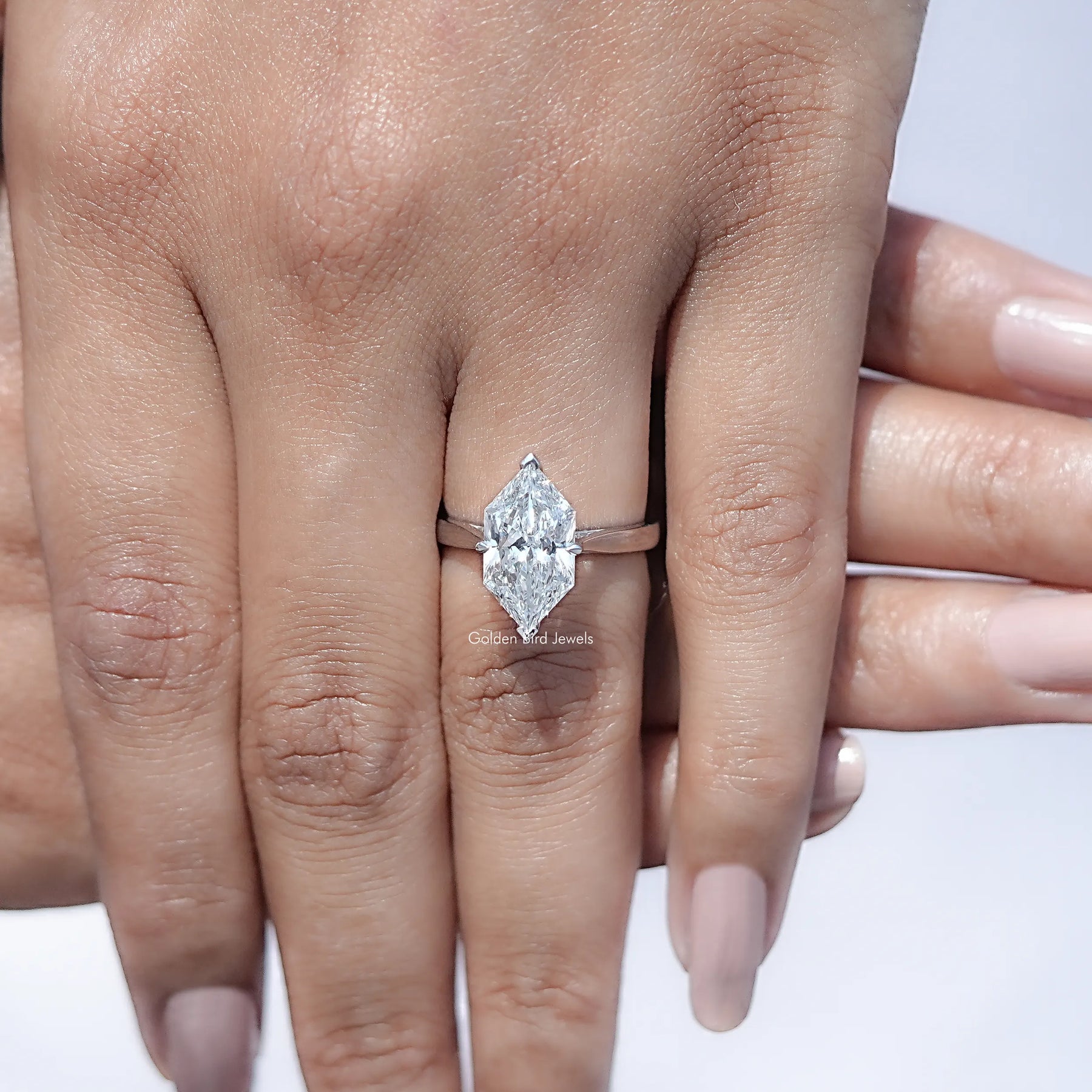 Dutch Marquise Cut Lab Diamond Solitaire Ring