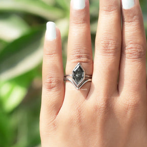 Dutch Marquise Shaped Moissanite Bridal Ring Set