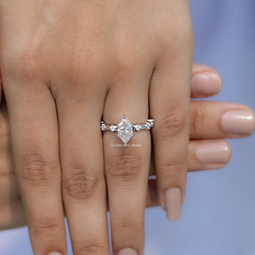 Dutch Marquise Cut Moissanite Distance Ring