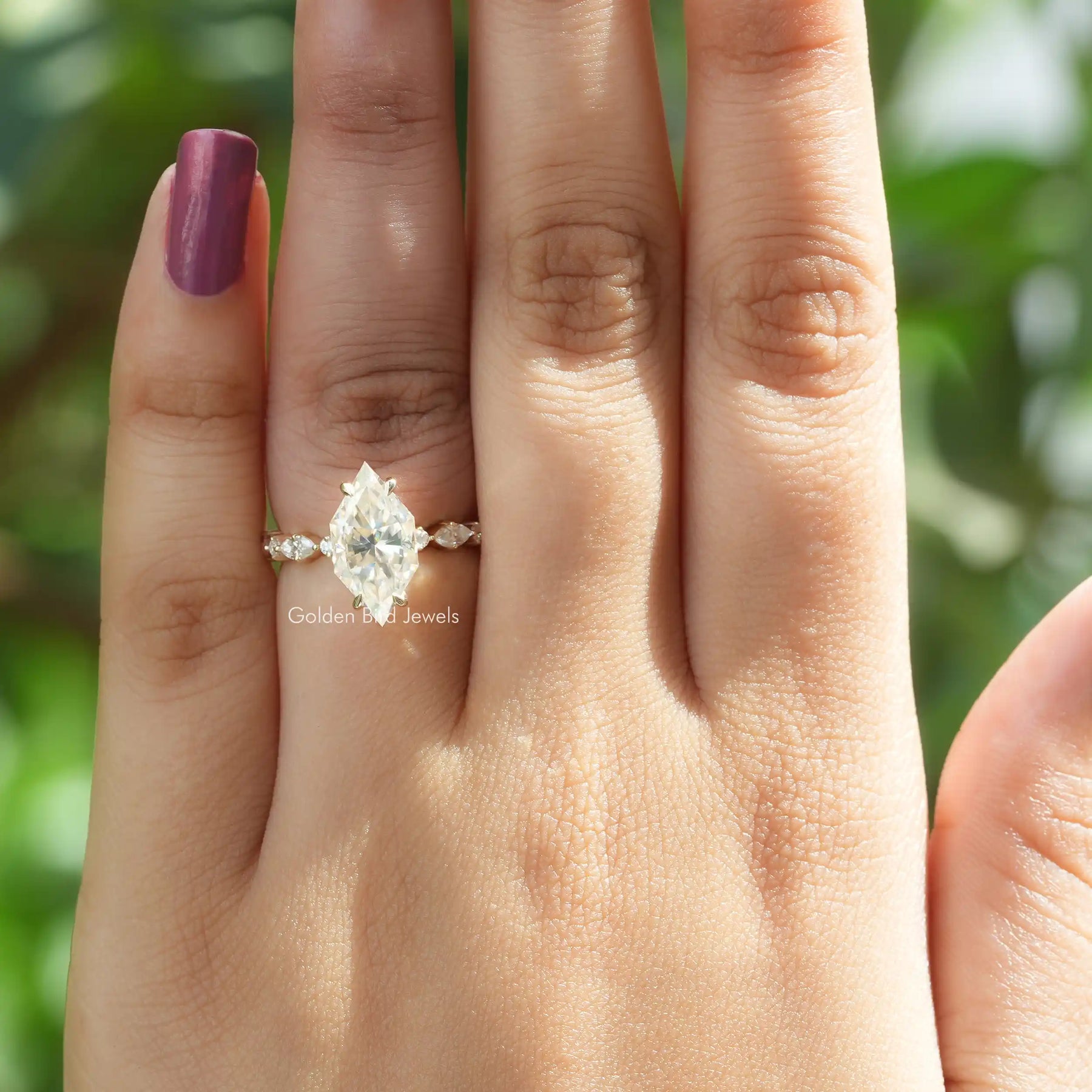 Dutch Marquise Moissanite Ring showcasing its unique brilliance