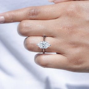 Dutch Marquise Cut Lab Diamond Solitaire Ring