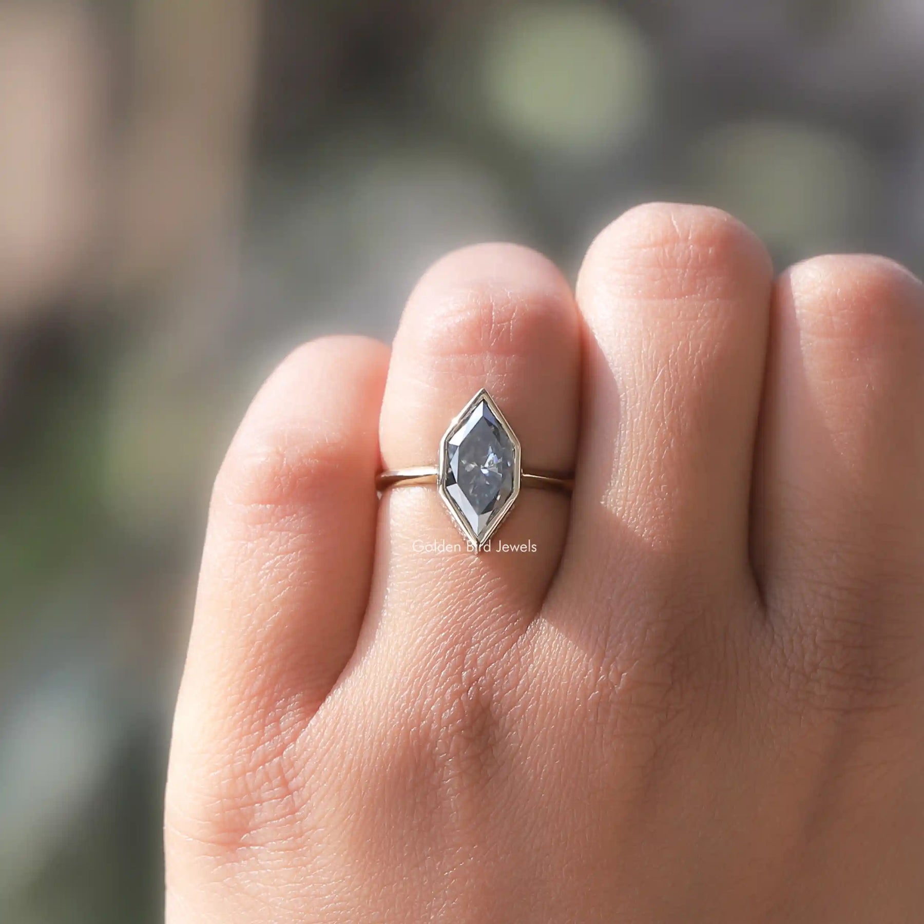 Dutch Marquise Moissanite Solitaire Ring