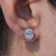 Oval Cut Brilliant Lab Diamond Halo Stud Earrings