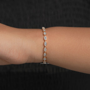 East West Marquise Cut Lab Diamond Tennis Bracelet