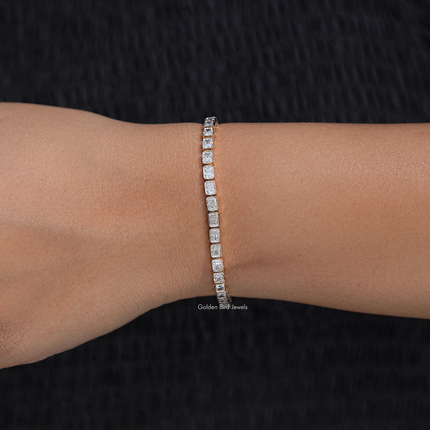 East West Radiant Cut Lab Diamond Bracelet