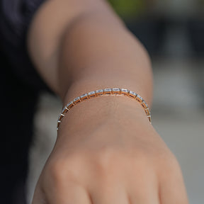 East West Radiant Cut Lab Diamond Bracelet