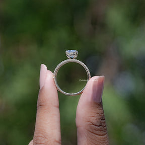 Elongated Cushion Cut Lab Grown Diamond Ring