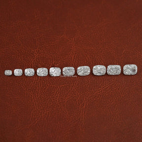 Front View Of Elongated Cushion Loose Lab Diamond In White