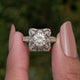 European Round Cut Moissanite Vintage Ring