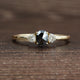 Rose Cut Oval And Trillion Cut Moissanite 3 Stone Ring