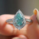 Pear Cut Moissanite Engagement Ring